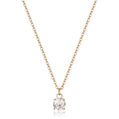 Collana dorata Girocollo DAZZLY con Pendente Cubic Zirconia