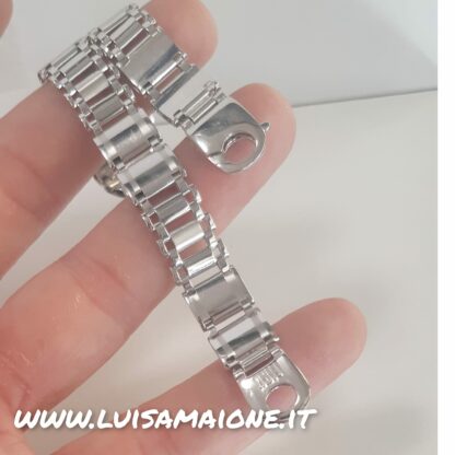 Bracciale FIBO Uomo Semirigido in Oro Bianco 750 - immagine 3