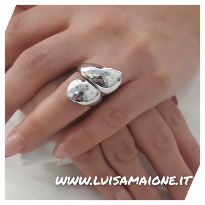 Anello Argento Rodiato Fascia