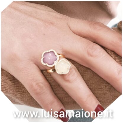 Anello Contrarié Fiore - Luisa Maione Selection