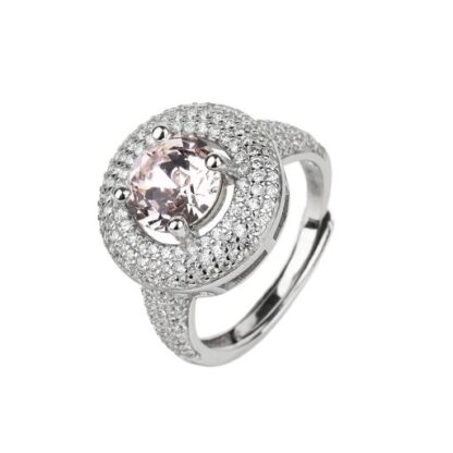 Anello Argento Rodiato 925 con Zircone Rosa – Luisa Maione Selection - immagine 4